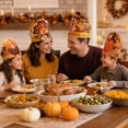 thumbnail image 5 of 6 Pack Thanksgiving Hats for Adults Kids, Funny Turkey Paper Party Hats with Bendable Matte Cardstock, Fall Harvest Theme Decorations for Classroom Friendsgiving Party, 5 of 6