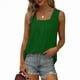 thumbnail image 2 of Camisetas Sin Mangas para Mujer, Conjuntos de Verano 2025, Blusas Casuales con Cuello Cuadrado, Verde XXL, 2 of 5