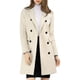 thumbnail image 2 of Abrigo de invierno para mujer INSPIRE CHIC con solapa muestrera, abrigo trinchera de doble botonadura, talla XL, color beige, 2 of 7