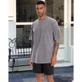 thumbnail image 4 of Camiseta Adorejoy Oversize Vintage Washed para hombre - Gris, 4 of 9