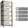 thumbnail image 2 of Sorbus Tall Fabric Storage Dresser - Stand Up Tower of Drawers for Bedroom, Dorm, Closet, Living Room, Entryway, & More - Skinny Nightstand Organizer, 2 of 8