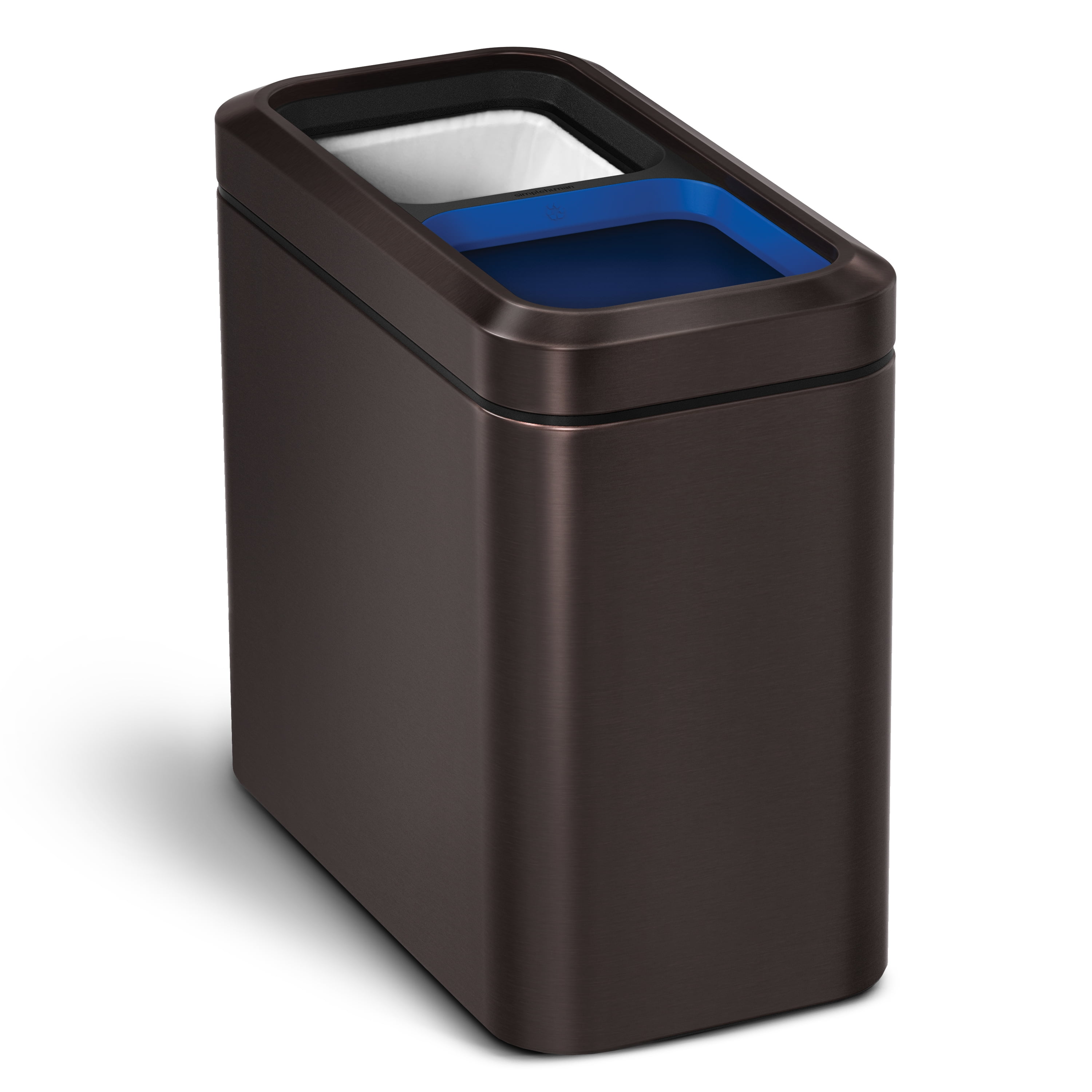 Simplehuman 20 Liter 5 3 Gallon Dual Compartment Slim Open Top simplehuman-20-liter-5-3-gallon-dual-compartment-slim-open-top