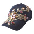 thumbnail image 1 of Baseball Cap Solid Color Windproof Lightweight Fashionable Bling Rhinestone Hip Hop Hat Birthday Gift, 1 of 10