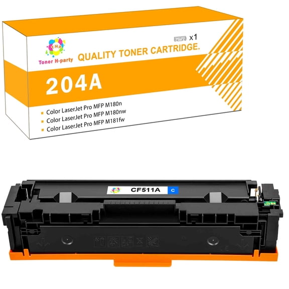 Toner H-Party 1-Pack Compatible Toner Cartridge for HP CF511A Color LaserJet Pro M154a M154nw Pro MFP M180n M180nw M181f Replacement Printer Ink Cyan