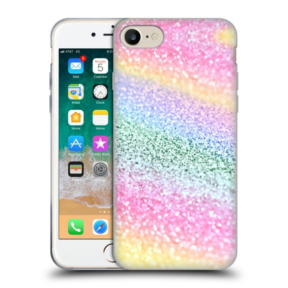 Head Case Designs Officially Licensed Monika Strigel Glitter Collection Unircorn Rainbow Soft Gel Case Compatible with Apple iPhone 7 / 8 / SE 2020 & 2022