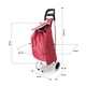 thumbnail image 4 of Carro de Mandado Plegable Idea Nuova Carrito de Compras Rojo, 4 of 5