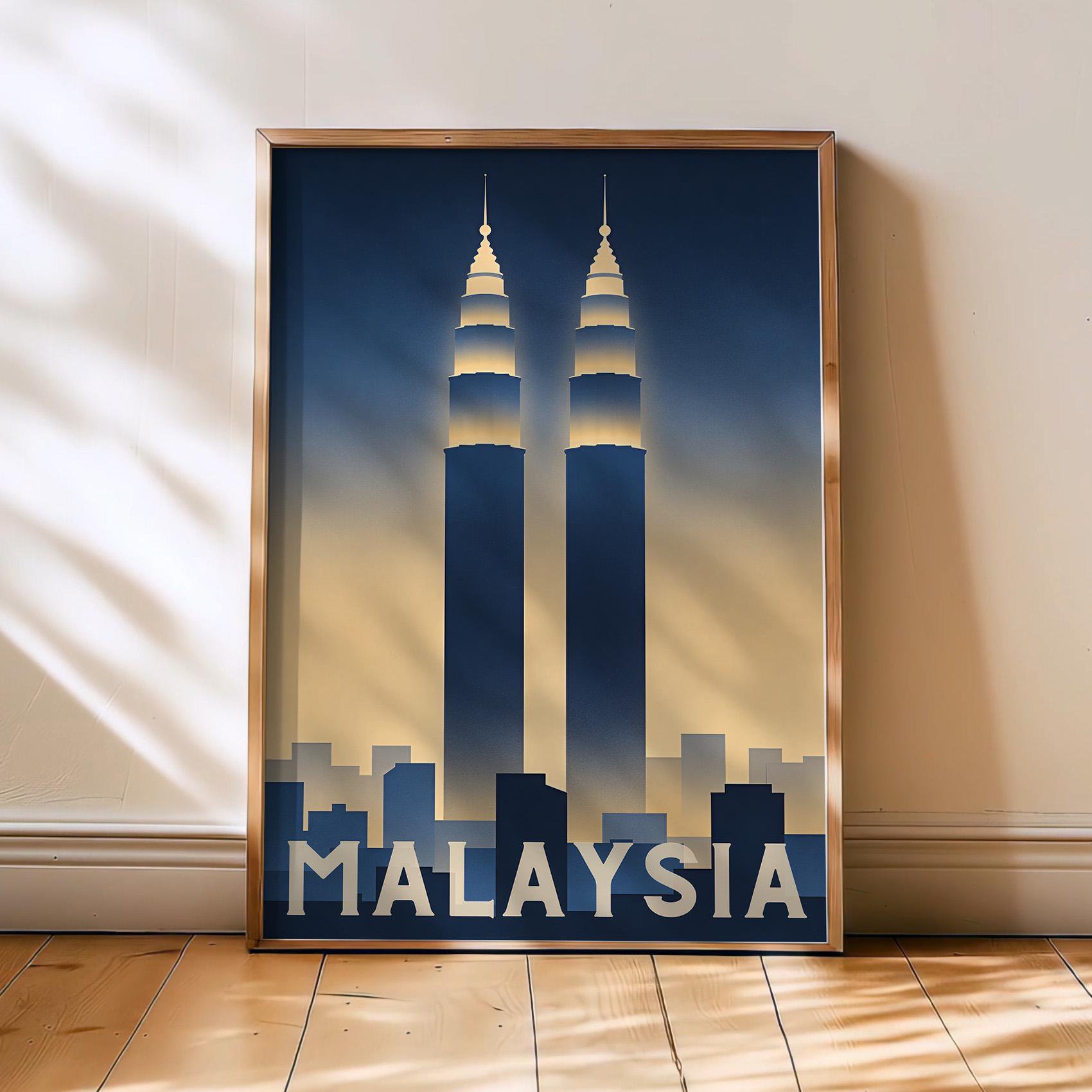 Malaysia Poster, Minimalist Travel Poster, Modern Wall Art, Malaysia World Travel , Poster Print Only