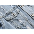 thumbnail image 5 of LZLER Classic Jean Jacket for Men Slim Denim Jacket with Hole, 5 of 6
