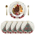 thumbnail image 5 of Ryvnso Christmas Tree Stars Round Plate Mats Dining Table Placemat Set of 4 for Holiday Decoration, 5 of 7