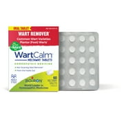 Boiron WartCalm Oral Tablets, Homeopathic Medicine for Wart Remover, Common Wart Varieties Plantar (Foot) Warts, 60 Meltaway Tablets