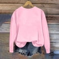 thumbnail image 4 of Plus Size Tunic Tops for Women Leggings Fall Oversized Crew Neck Long-sleeved Dolman Cold Shoulder Zipperless Love Printed Leisure Ribbed Knit Sweatshirt Pullovers(Pink,M), 4 of 6