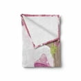 thumbnail image 2 of Mushroom Soft Flannel Fleece Blanket, Cherry Blossom Trees Fairytale Land Forest Surreal Fantasy Wonderland Image, Cozy Plush for Indoor and Outdoor Use, 70" x 90", Green Pink Brown, by Ambesonne, 2 of 6