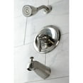 thumbnail image 3 of Kingston Brass KB538AL Tub and Shower Faucet, Brushed Nickel, 3 of 5