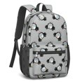 thumbnail image 2 of Police and Star White Pattern 17" School Backpacks for Teens,Waterproof Oxford Fabric,S-Shape Padded Straps for School,Travel,Hiking,Camping, 2 of 6
