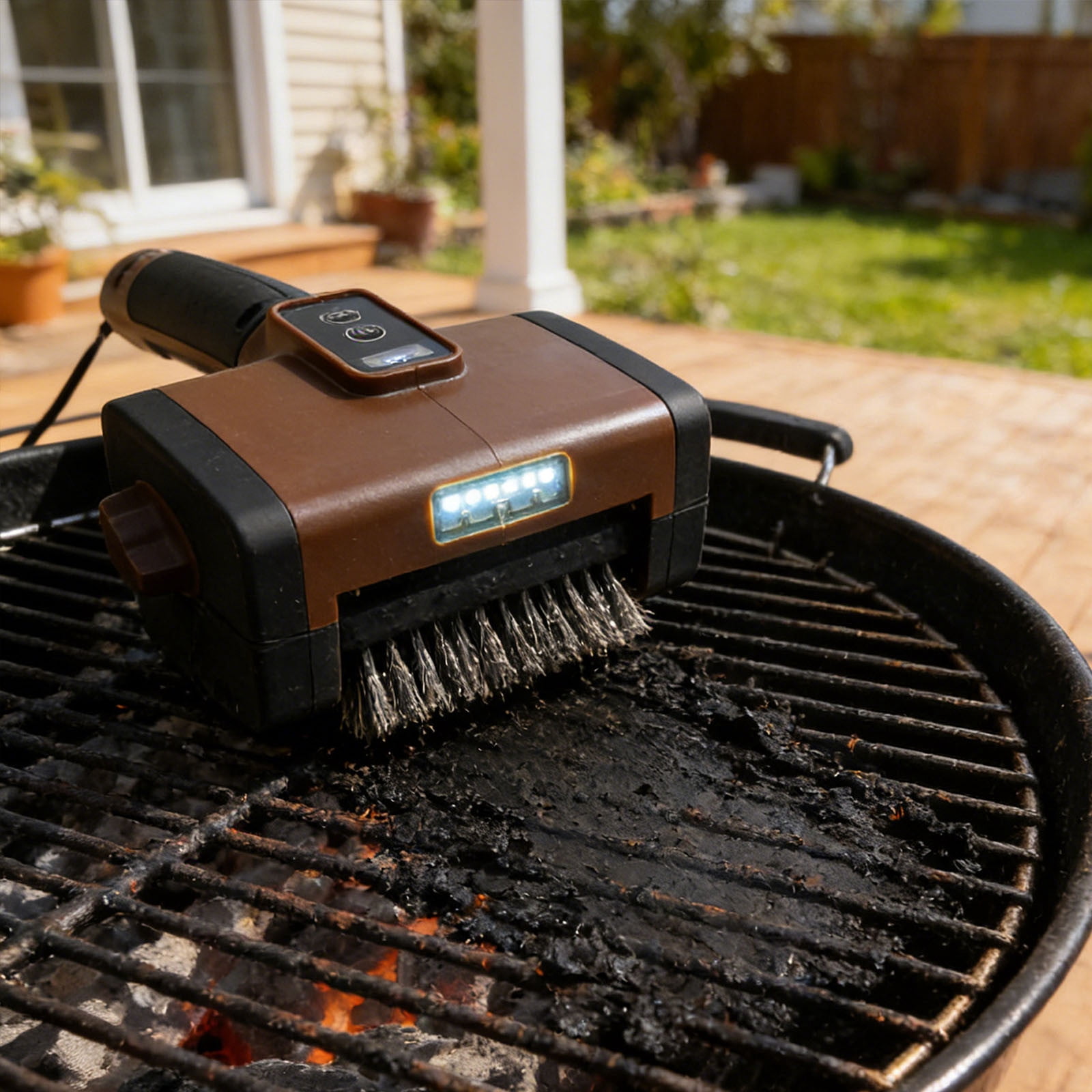 Grill Brush, Electric Grill Cleaner with Brushless Motor, Rotating BBQ Brush for Gas and Charcoal Grills