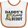 thumbnail image 3 of Inktastic Daddy's Fishing Buddy Boys Baby Bib, 3 of 4