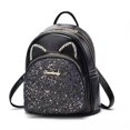 thumbnail image 1 of Women's mini backpack cat ears and sequins, 1 of 5