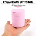 thumbnail image 4 of Eyelash Glue Storage Tank Eyelashes Extension Glue Adhesive Stand Jar Activated Sealed Box 4 Cells Container Pink, 4 of 8