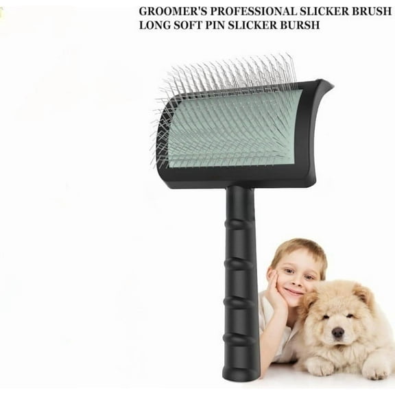 Dog Slicker Brush for Poodles,Doodles,Goldendoodles Grooming Fluffy Shedding Tangles Mats Knots Easy and Quick Best Dog Slicker Brush for Long Thick Curly Coat Labradoodles Dematting