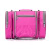 Zippered Portable Travel Multiple Compartment Toiletry Cosmetic Organizer Bag - Pink