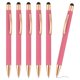 thumbnail image 1 of Bolígrafo de Tinta con Punta Stylus, 6Pcs 2 en 1 Bolígrafo de Metal Tinta Negra Punta Media 1.0mm para Pantallas Táctiles Estilo 2, Rosa, 1 of 6