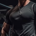 thumbnail image 5 of Gift Set for Men – American Workout Gym Shirt with Spartan Warrior Pendant, Mens Gym T-Shirt, Fitness Gift, Motivational Gym Wear, 5 of 8