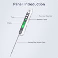 thumbnail image 4 of HABOTEST HT691 Digital Food Thermometer with Instant Read LCD Display, 108mm Probe, -50℃ to 300℃ Range, Backlight & ℃/℉ Conversion, ABS Material, for Cooking, Baking, Grilling & Outdoor BBQ, White, 4 of 7