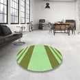 thumbnail image 4 of Ahgly Company Machine Washable Indoor Square Transitional Jade Green Area Rugs, 7' Square, 4 of 7