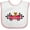 White and Pink, variant on Inktastic Race Car Racing Bear Animal Boys or Girls Baby Bib