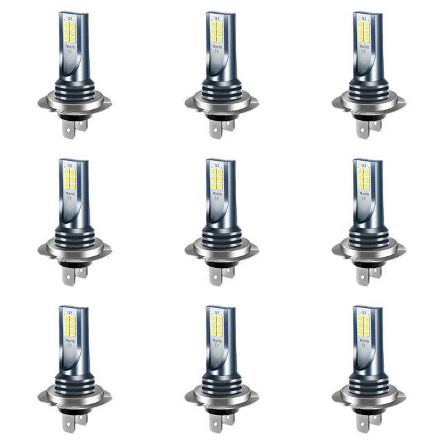Bombilla antiniebla H7 para coche, 12 V/24 V Lámpara 30000LM IP67 Impermeable Super Brillante