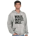 thumbnail image 5 of Worlds Okayest Uncle Niece Nephew Fun Zip Hoodie Sweatshirt Men Brisco Brands S, 5 of 5