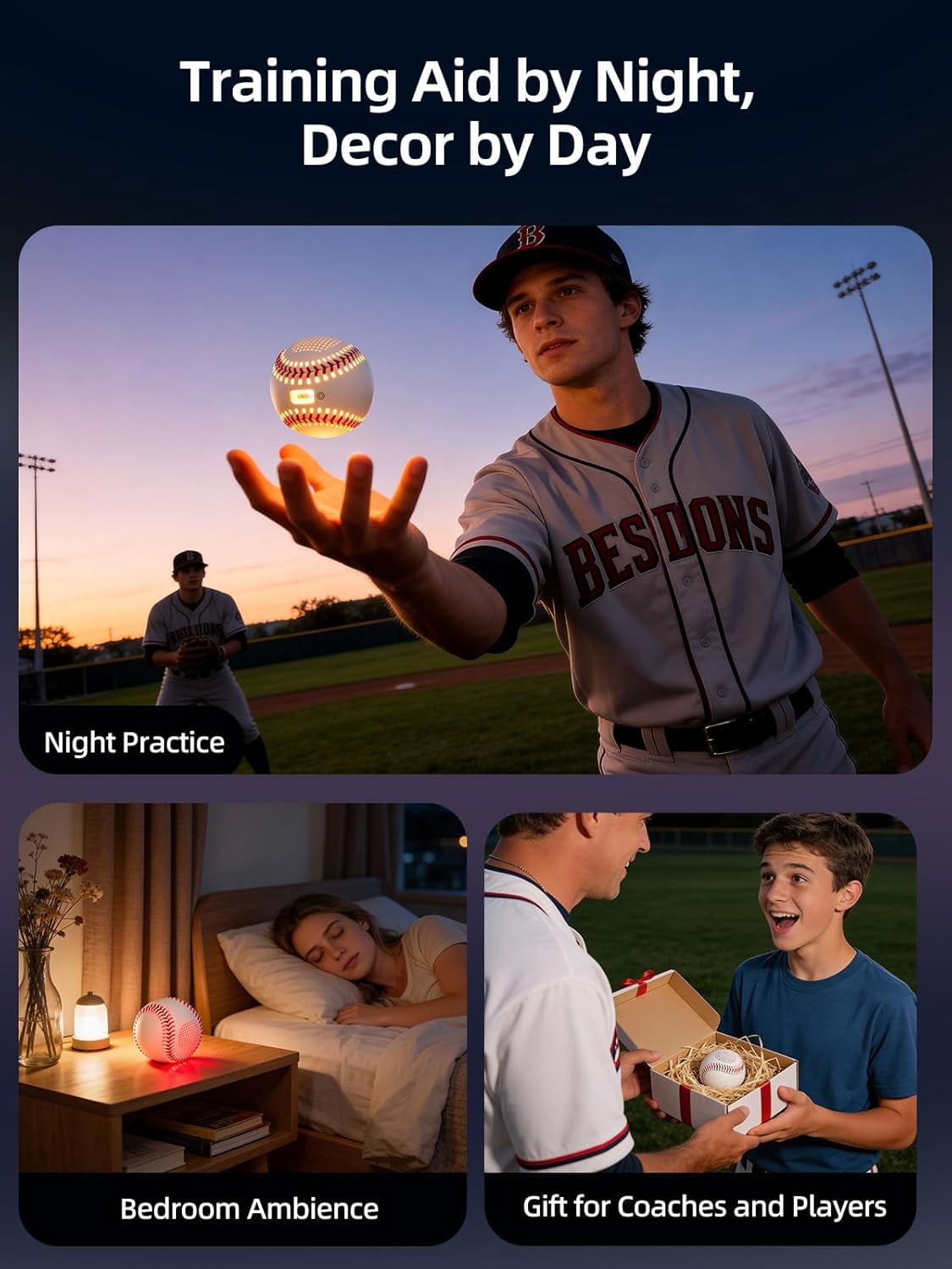 Glow-in-the-Dark Bluetooth Baseball Speaker for Sports Fans‌