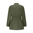 thumbnail image 6 of Black*Friday ChaoHeng Fall Clothing for Women 2025 Women's Solid Color Zip Front Trench Coat,Mid Length Belted Jacket for Commute, 6 of 9