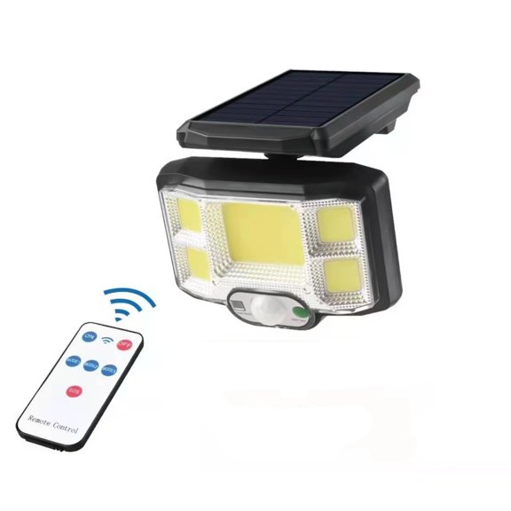 Zenithome Outdoor Lights, Motion Sensor Powered Lights IP65,3 Modes, with Remote Control,Wall Security Lights for Fence Yard Garden Patio Solar Light