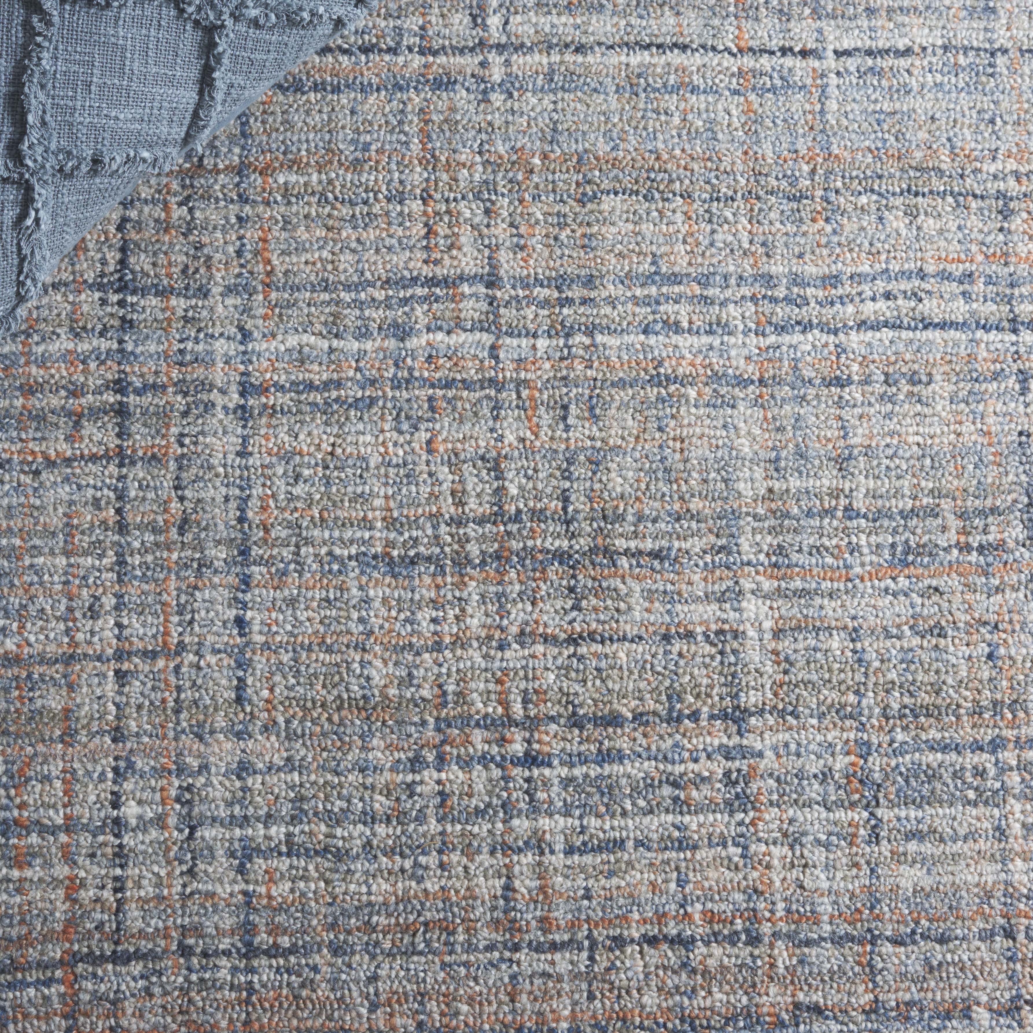 SAFAVIEH Abstract Yorick Striped Polyester Area Rug, Blue/Gray, 8' x 10'