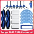 thumbnail image 2 of For Cecotec Conga 1099 Connected / Conga 1990 Connected Robot Vacuum Main Side Brush Hepa Filter Mop Rag Replacement Spare Parts, 2 of 5