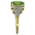 thumbnail image 3 of 14k Yellow Gold Natural Peridot Ring Diamond Halo Oval 10x8mm, 1/2 inch wide, size 7.5, 3 of 4