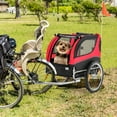 thumbnail image 2 of Costway Remolque de Bicicleta para Mascotas con Capacidad para 40 kg, Transportador de 2 Puertas para Perros Pequeños & Medianos, Carro de Transporte Plegable con Ruedas,, 2 of 4