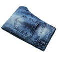 thumbnail image 5 of Jeans for Men Fashion Ripped Small Feet Slim Stretchy Denim Jeans Casual Distressed Street Pants for Men, 5 of 8
