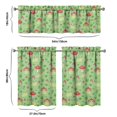 thumbnail image 6 of Kitchen Curtains 36 Inch Short - 3 Panel Set, Rod Pocket Window Curtain with Boho Vintage Mushroom Print, 100% Polyester for Farmhouse, Cafe, Kitchen, Bedroom, Easy Wash, 6 of 6