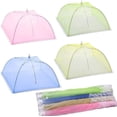 thumbnail image 1 of 4 Piezas Campana Para Alimentos/Campana Para Insectos/Tienda Para Alimentos/Paraguas Plegables Con Pantalla De Malla Para Cubierta De Alimentos, Barbacoa Y Más - 4 Colores (Rosa, Verde, Amarillo, Azul, 43 * 43 Cm) JM, 1 of 5