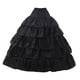 thumbnail image 2 of Enagua De Boda Con Cintura Elástica, Enaguas Para Fiesta, Color Negro, 4 Aros SM SunniMix Enaguas Crinolina, 2 of 4