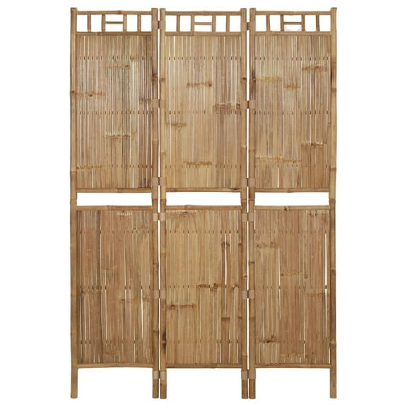 vidaXL 3-Panel Room Divider Bamboo 47.2"x70.9"