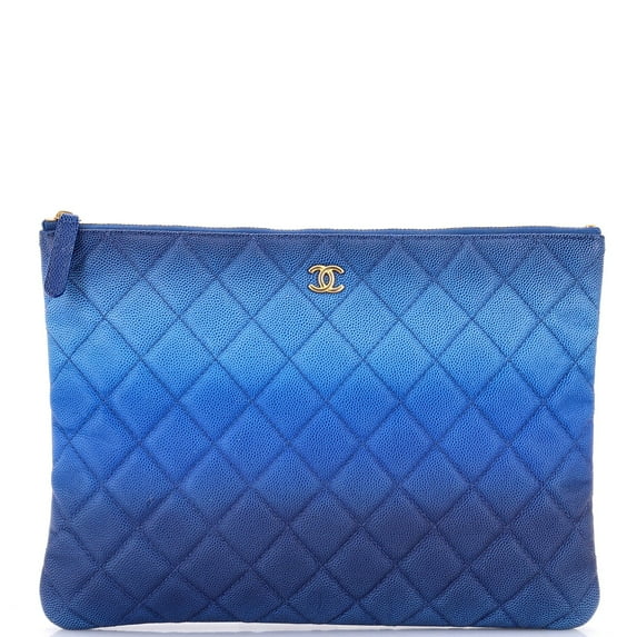 Pre-Owned O Case Clutch Quilted Ombre Caviar Medium By Rebag
