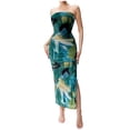 thumbnail image 1 of WILLBEST Vestidos con Curvas para Mujer Vestido Estampado sin Mangas, Ajustado, sin Tirantes y con Abertura Hacia Abajo Grande​​, 1 of 3