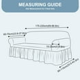 thumbnail image 2 of Eurhowing Stretch Sofa Slipcover, Elastic Sofa Cover, Universal Fit Furniture Protector with Skirt, Machine Washable, Pet Friendly, 3-Seater, 2 of 9