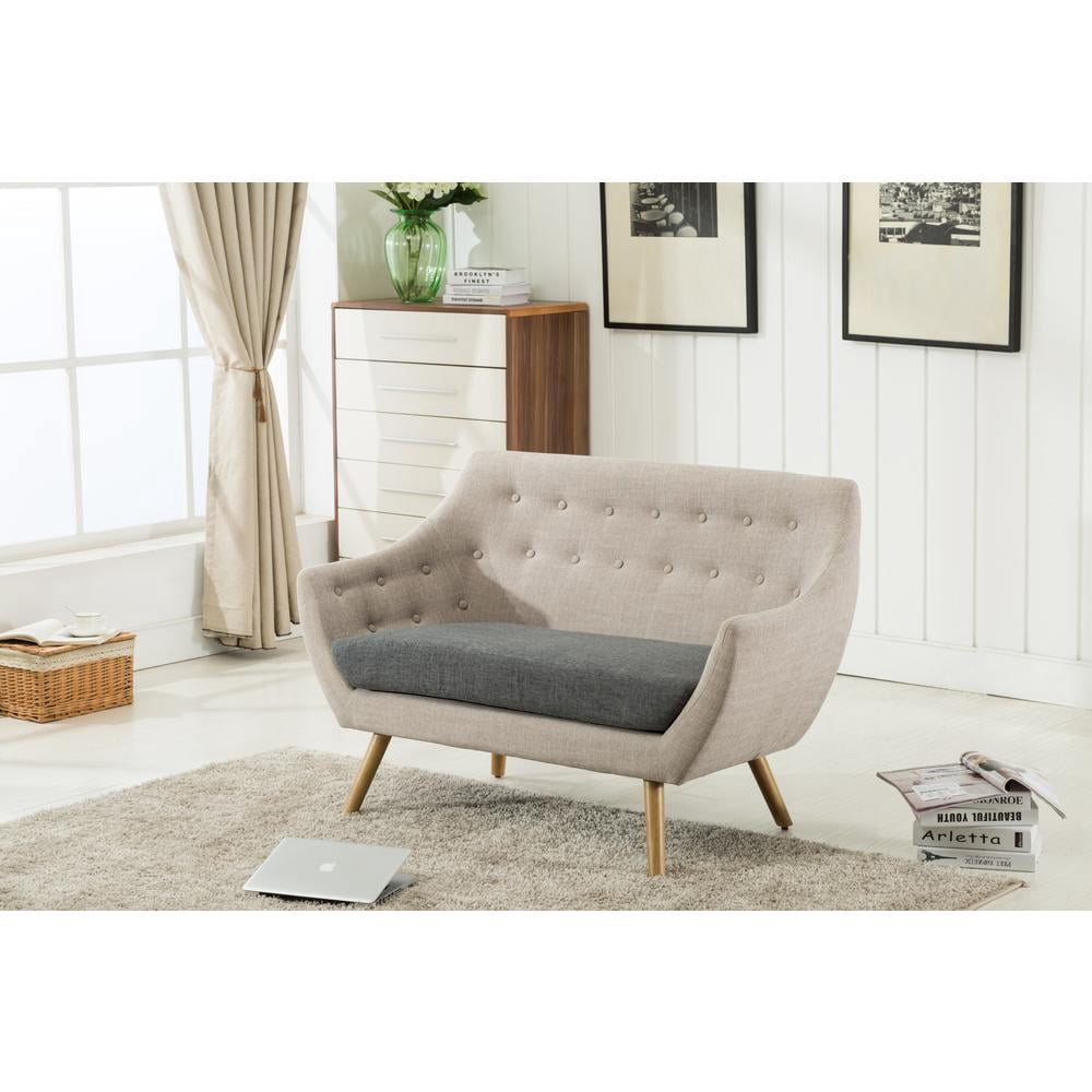 Boraam Kara Loveseat [Light Gray, Dark Gray Seat]
