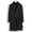 Black, variant on Men's Wool Blend Pea Coat Notched Collar Double Breasted Overcoat Warm Winter Trench Coat, Size M-4XL