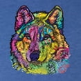 thumbnail image 2 of Colorful Majestic Neon Atric Wolf | Dean Russo Art Animal Lover Tri-Blend Racerback Sleeveless Top, Vintage Royal, M, 2 of 5