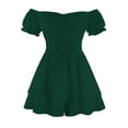 thumbnail image 4 of HBFAGFB Jumpsuit Womens Fashion Ruffle One Neck Short Sleeve Loose Shorts Dressy Rompers Green Size S, 4 of 4